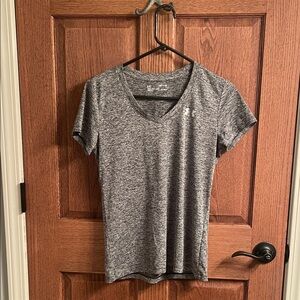 Under Armour Women's Heathered Gray V-Neck Tee